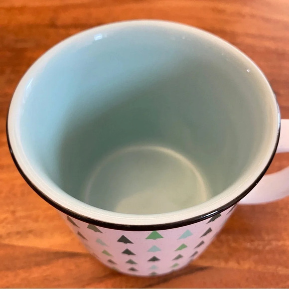 David’s Tea Rustic Mug Christmas Holiday Cup with Little Green Trees 13 oz - Picture 4 of 15